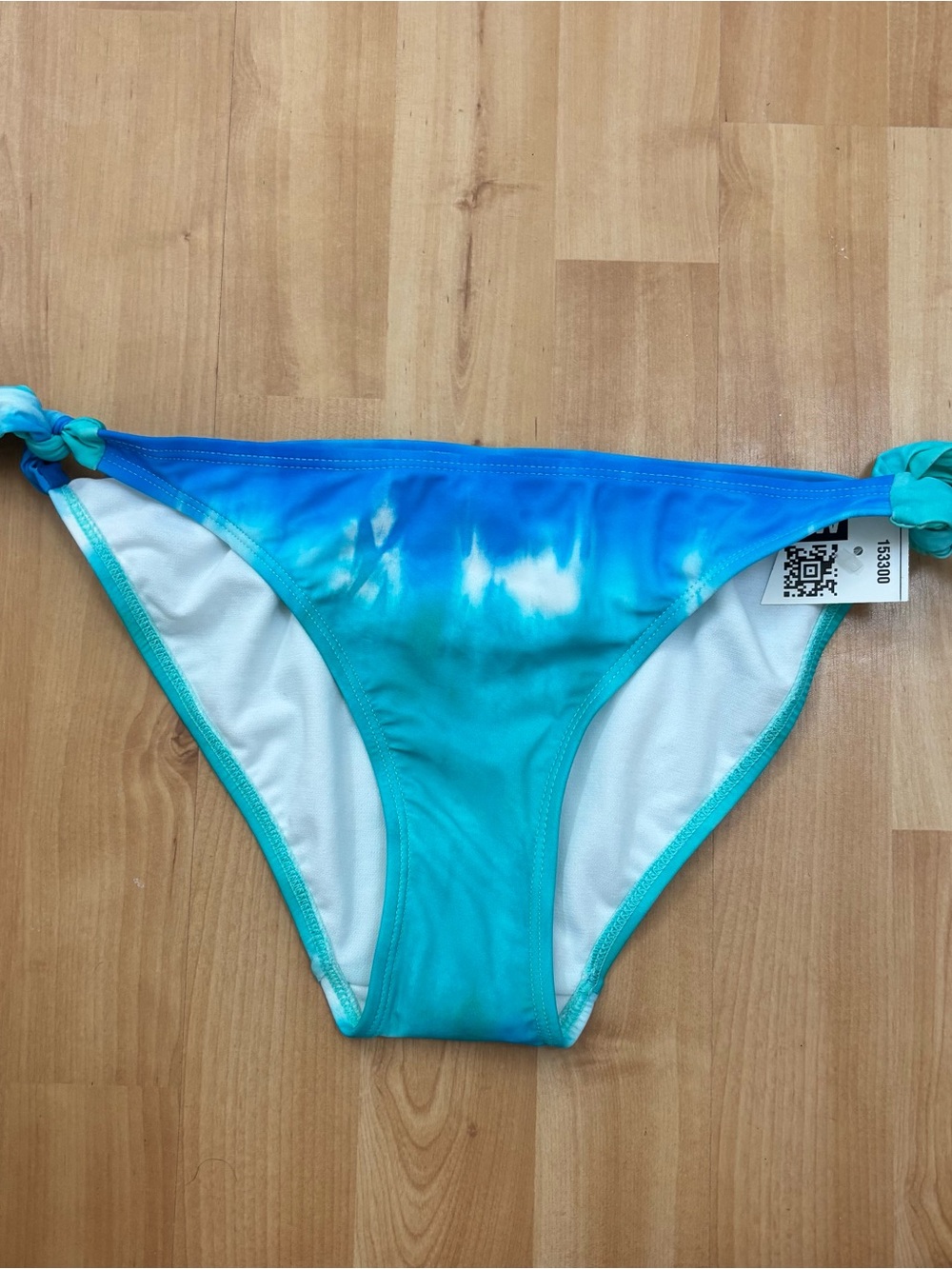 Blue and Teal Tie-Dye Bikini Bottoms Size Small